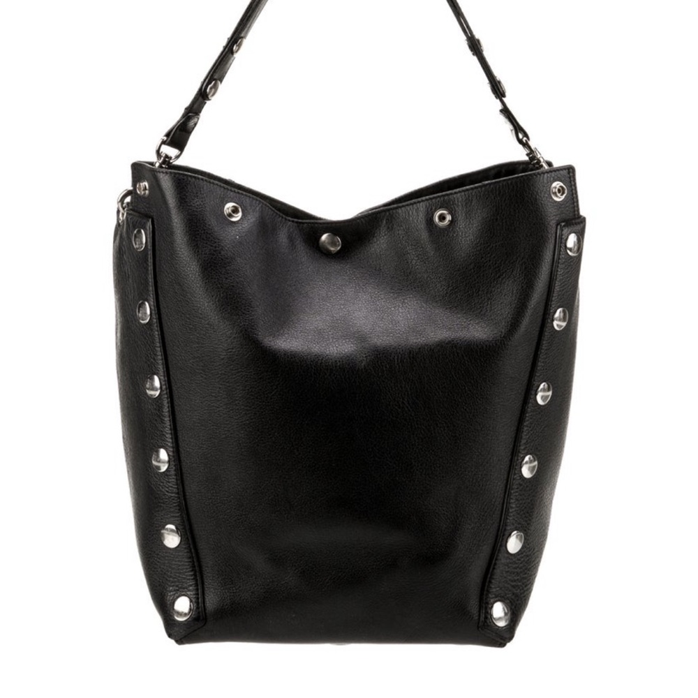 Stylish Black and Silver studs Mulberry leather bag.